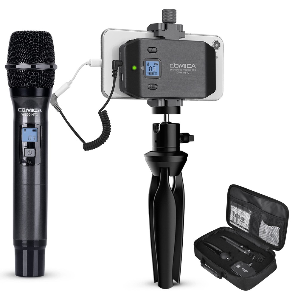 CVM-WS50 Wireless Handheld Microphone, Professional Handheld Interview Mic fo...
