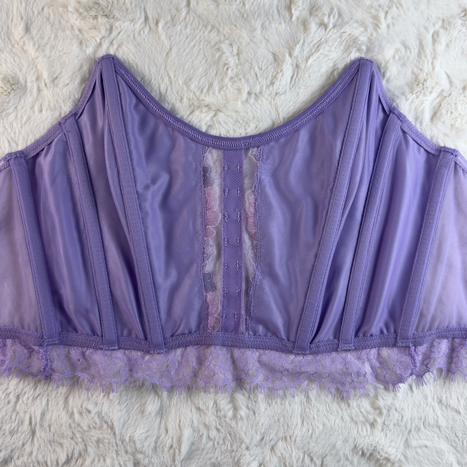 NWT Victoria’s Secret Dream Angels Floral Embroidered Strapless Corset Top M