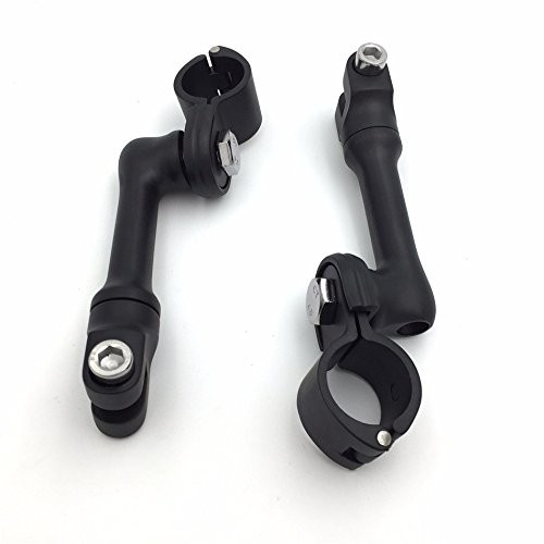 XKMT-Black Long Angled Adjustable Highway Peg Mounting Kit Compatible With