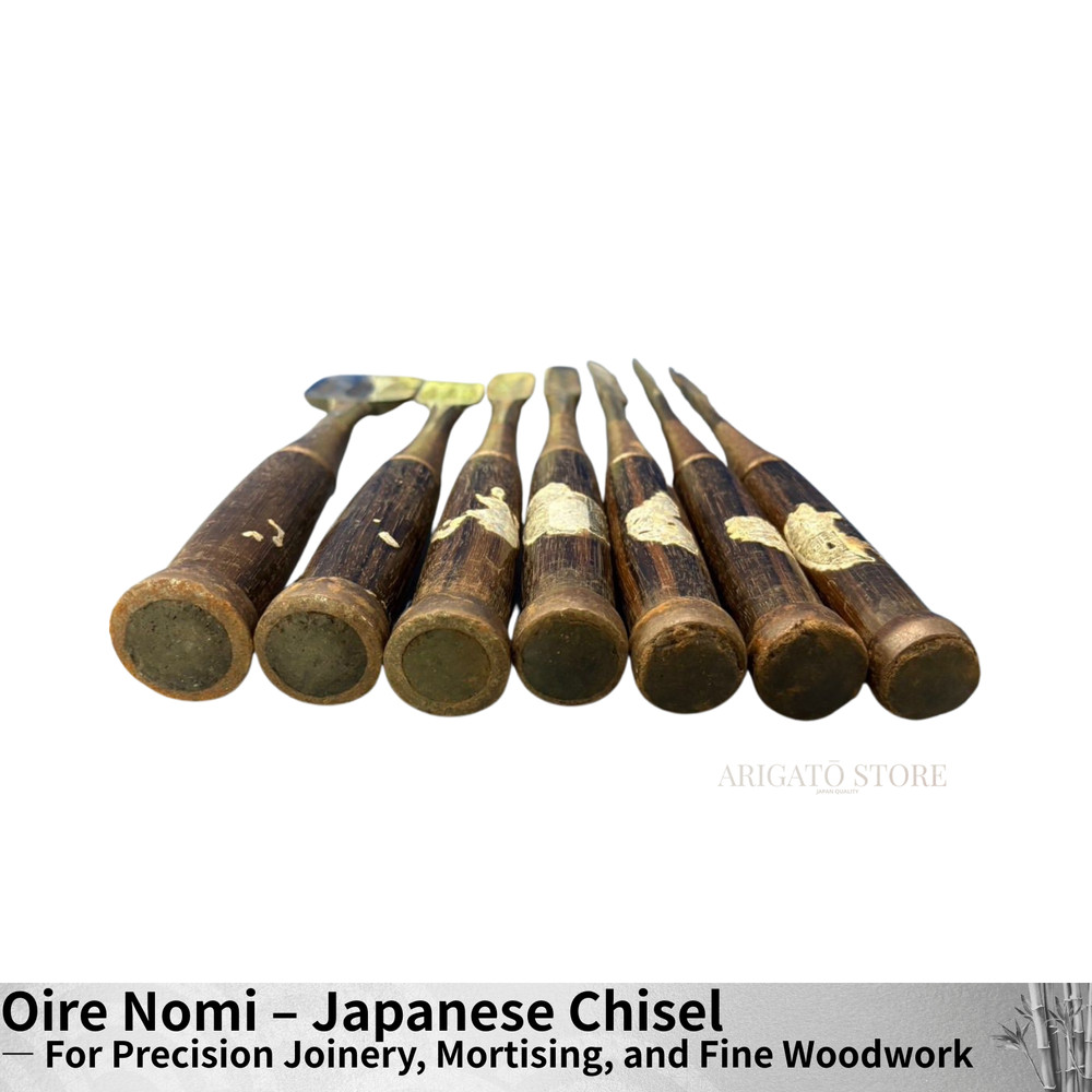 Japanese Hand-forged Chisel Set 7pcs Inscriptions Carpentry Tools