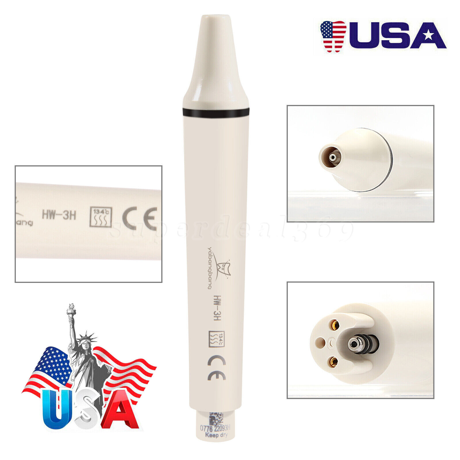 Dental Ultrasonic Piezo Scaler Handpiece LED/Tip Fit EMS/Cavitron/DTE/SATELEC ns