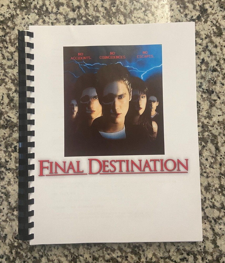 Final Destination Horror Movie Script Reprint Full Screenplay Script