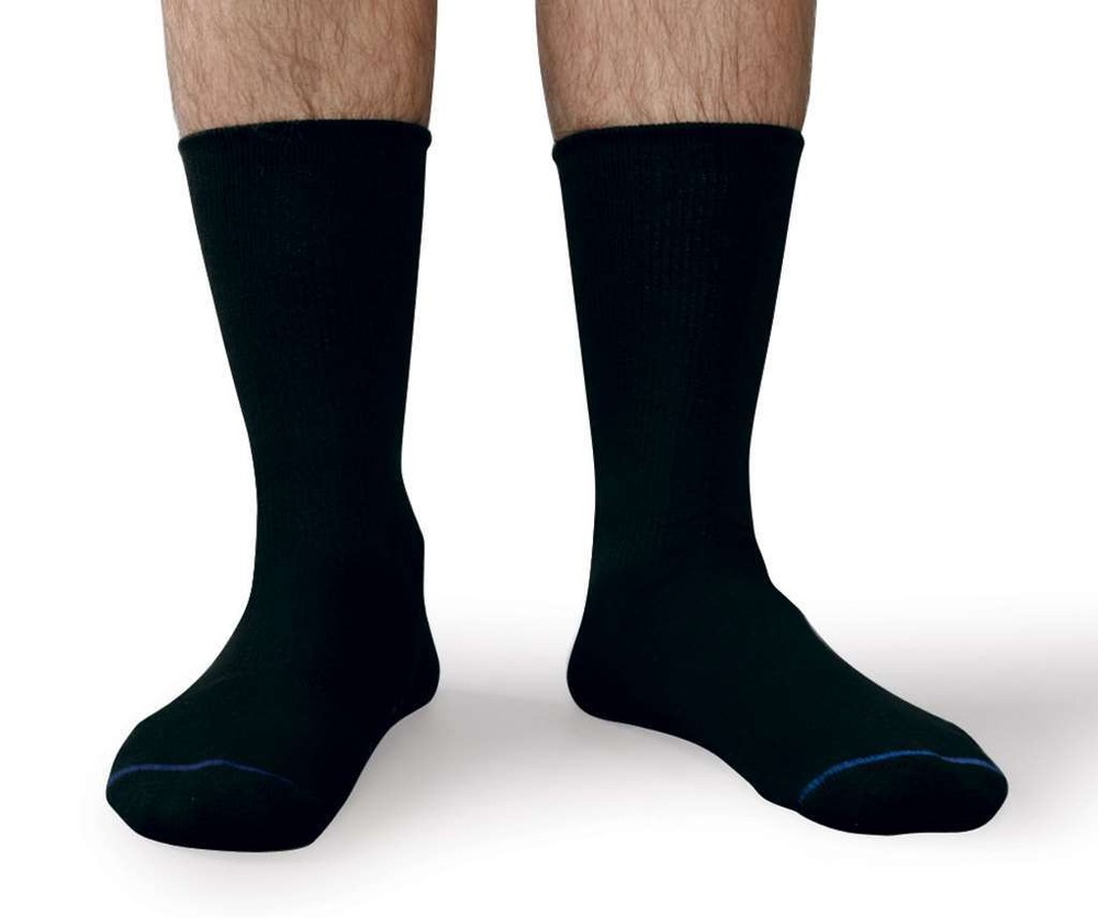 Therafirm Double Sock System Crew Sock in Black - Medium 703