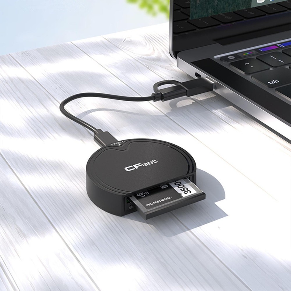 Plug&Play CFast 2.0/SD Memory Card Adapter USB3.2 Gen2 High Speed Card Reader