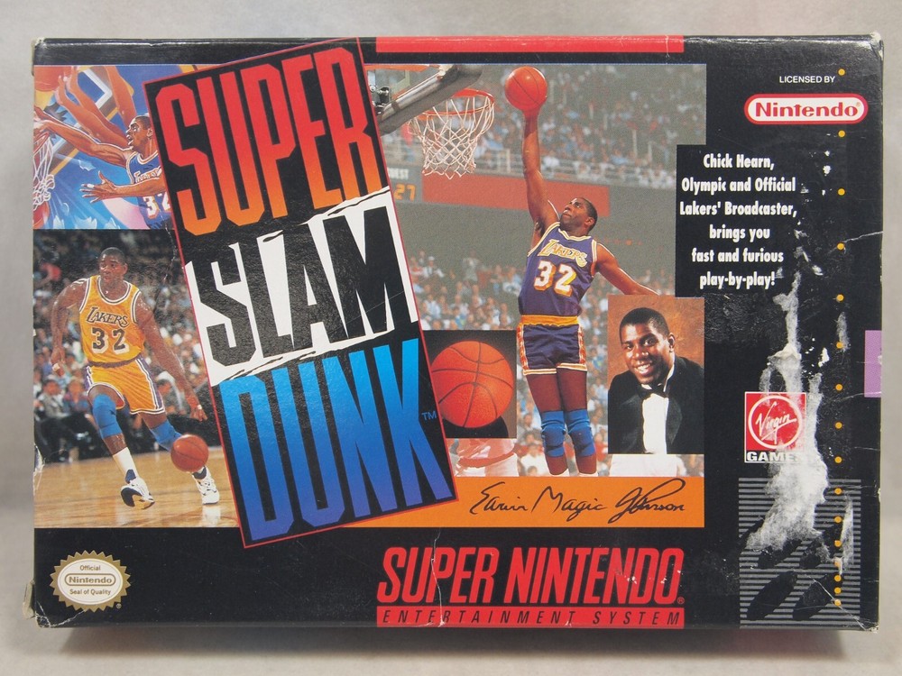 Super Slam Dunk (Super Nintendo | SNES) Authentic BOX ONLY