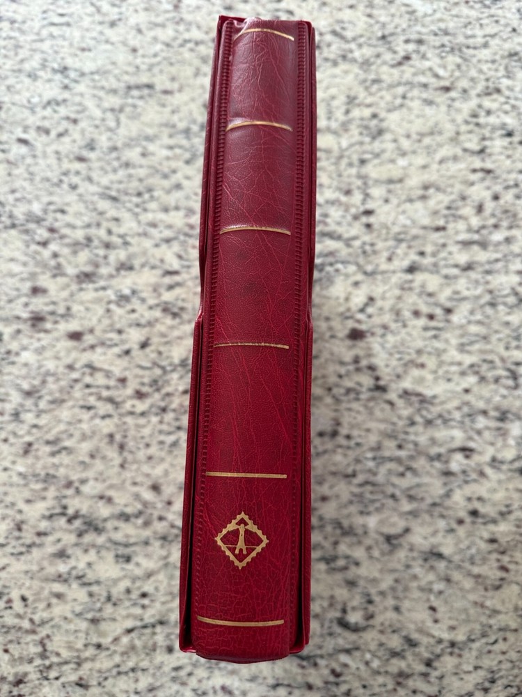 Lighthouse Vario 3-Ring Binder & Slipcase Red with 41 1S 1 Pocket Stock Pages