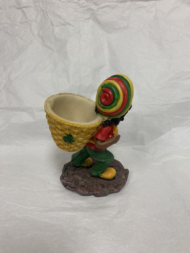 3” Rasta Jamaican Basket Ashtray