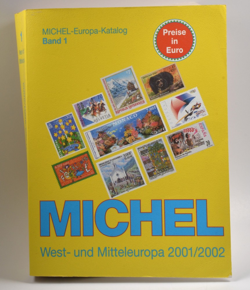 MICHEL West & Central Europe 2001-02 Philatelic Stamp Catalogue Euro Prices