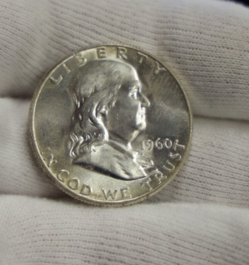 1960  US Franklin Half 50c Nice Unc