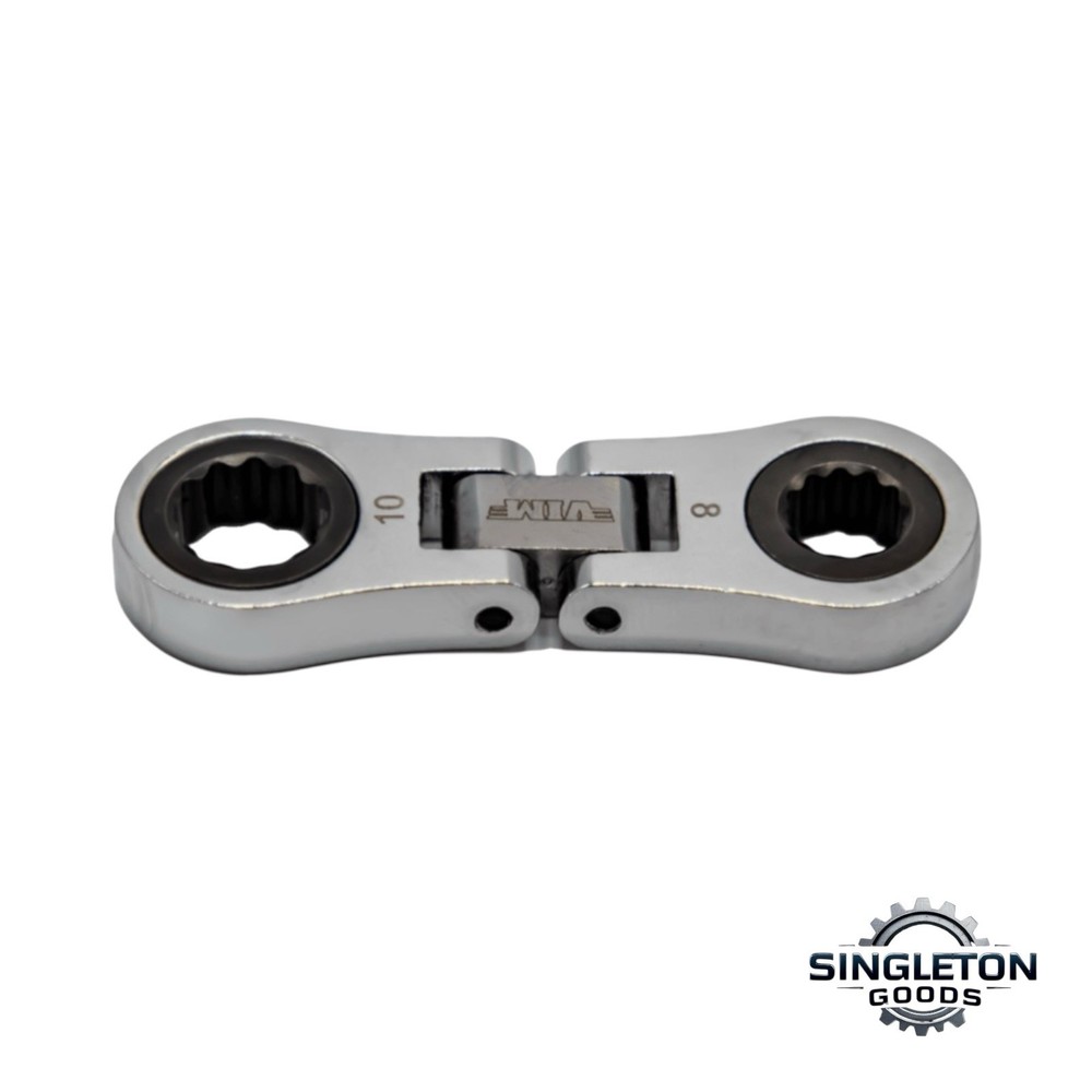 VIM Tools Nano Flex Ratcheting Wrench Set 3 Piece Double Sided Tools w Storage