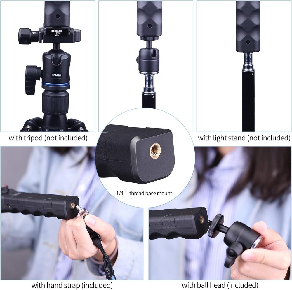 RGB Light Wand - Adjustable, Bicolor, Dimmable, Hard and Soft Light, AC/Battery