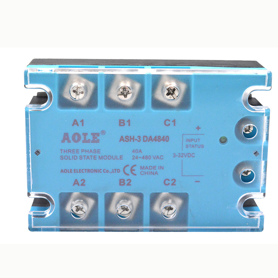 ASH-3-DA4840 Three Phase Solid State Relay Module DC to AC 3-32VDCto480VAC40A✦Kd