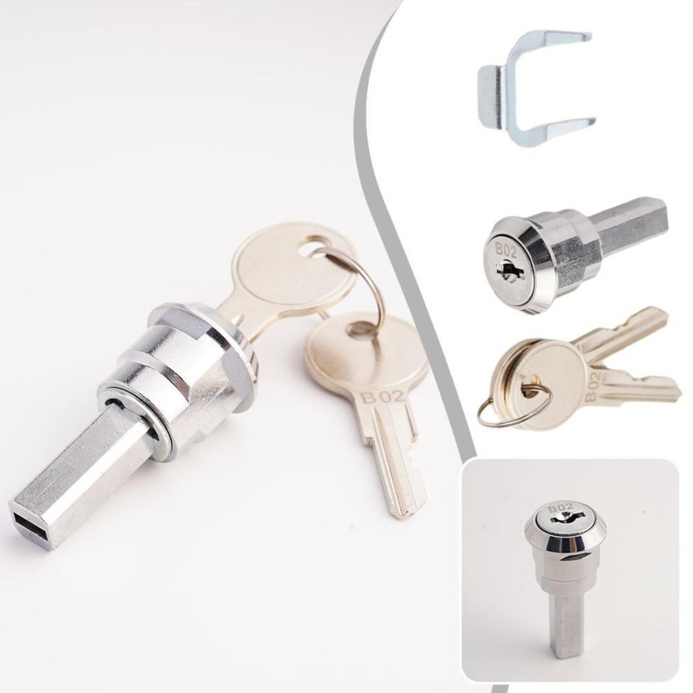 A Set Silver Universal Stainless Toolbox Lock For Movable Tool Cabinet Drawer