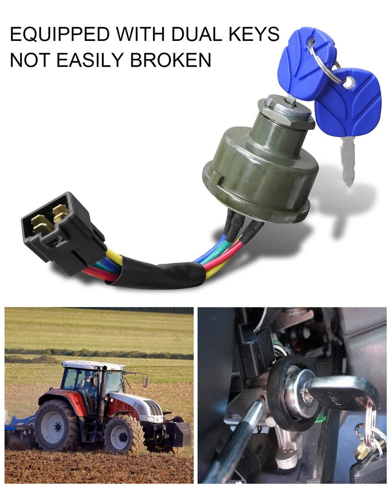Ignition Switch Key For New Holland Tractor Replace 82826806 87304791 Workmaster