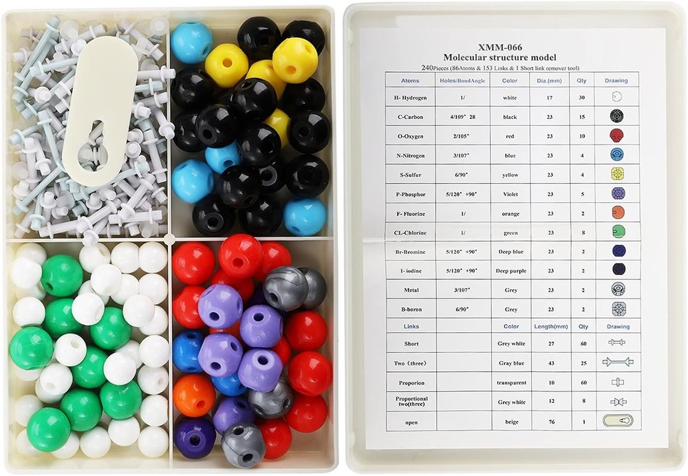 240 Piece Organic Chemistry Molecular Model Kit