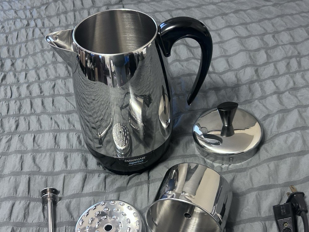 Farberware Superfast 8 Cup Electric Coffee Percolator Model 280 Fully Automatic