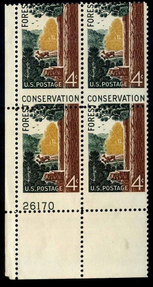 1122, MNH 4¢ - Misperfed Error PL# Captured Plate Block * Stuart Katz