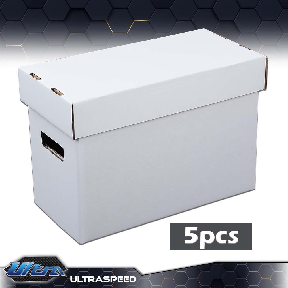 5Pcs Comic Books Storage Boxes Short Holds 150-175 Stackable Durable Archive