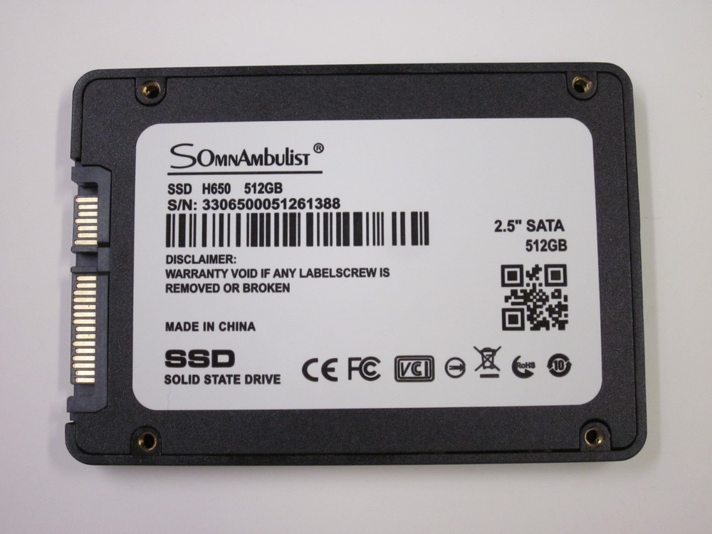 SomnAmbulist H650 512GB 2.5" SSD Internal Sata Solid State Drive