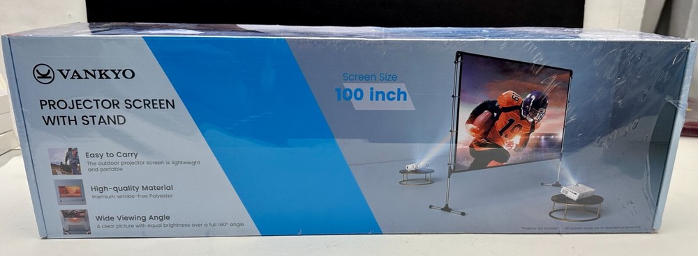 Vankyo Projector Screen With Stand 100 inch 16:9 Ratio