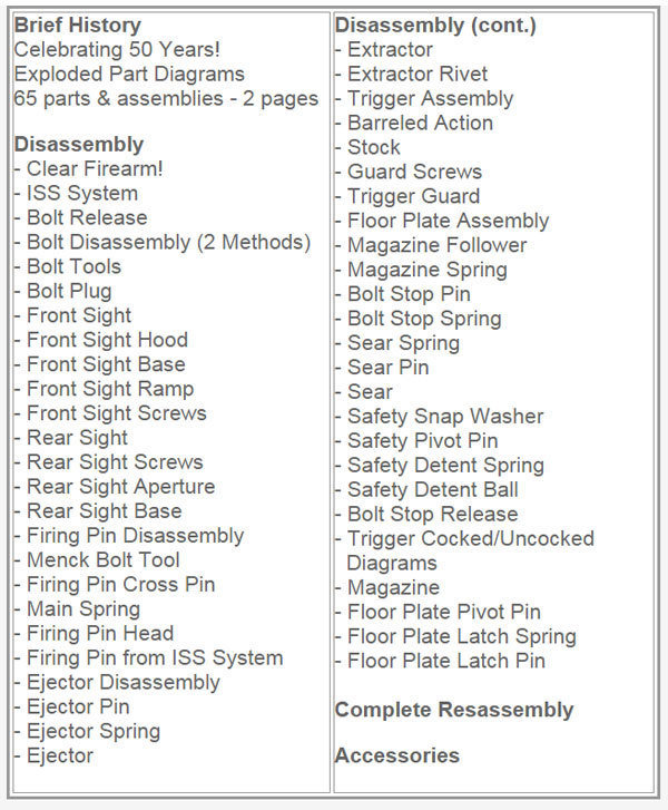 Remington 700 Manual Book Takedown Guide from Gun-Guides Rifle Disassembly NEW