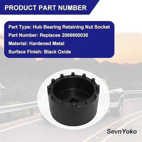 12-Pin Axle Spindle Hub Nut Socket Tool - Compatible with Dodge Ram