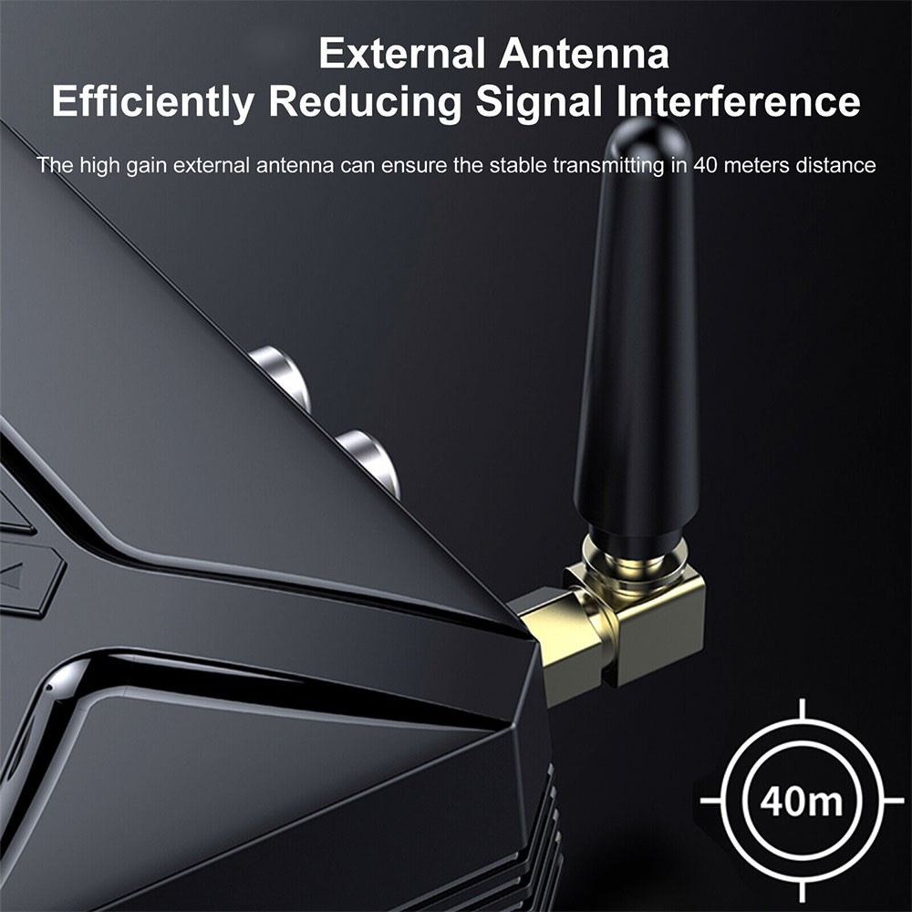 Long Range Bluetooth 5.0Transmitter Receiver Audio Adapter for TV Home Stereo ZS