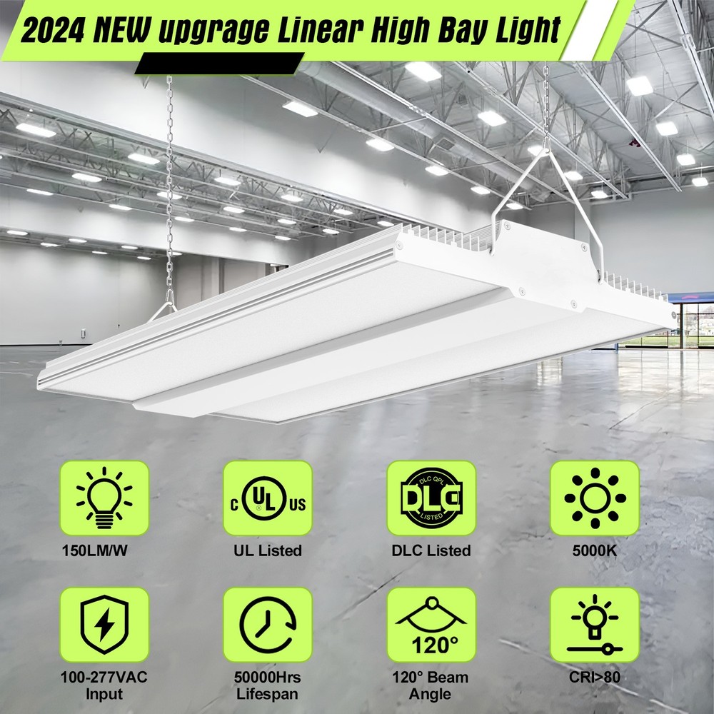 150 Watts LED Linear High Bay Light Warehouse Workshop Lighting 5000K Daylight