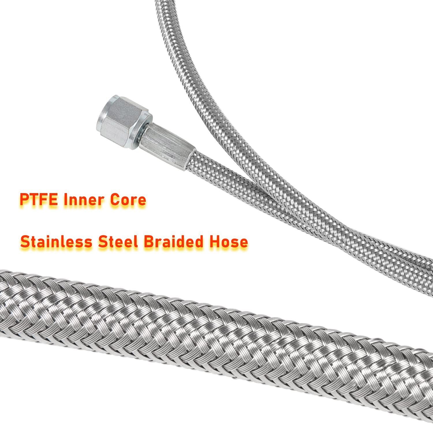 Front Steel Braided Brake Line Kit 3 Line +2" Fits Yamaha Banshee 350 1987-2015