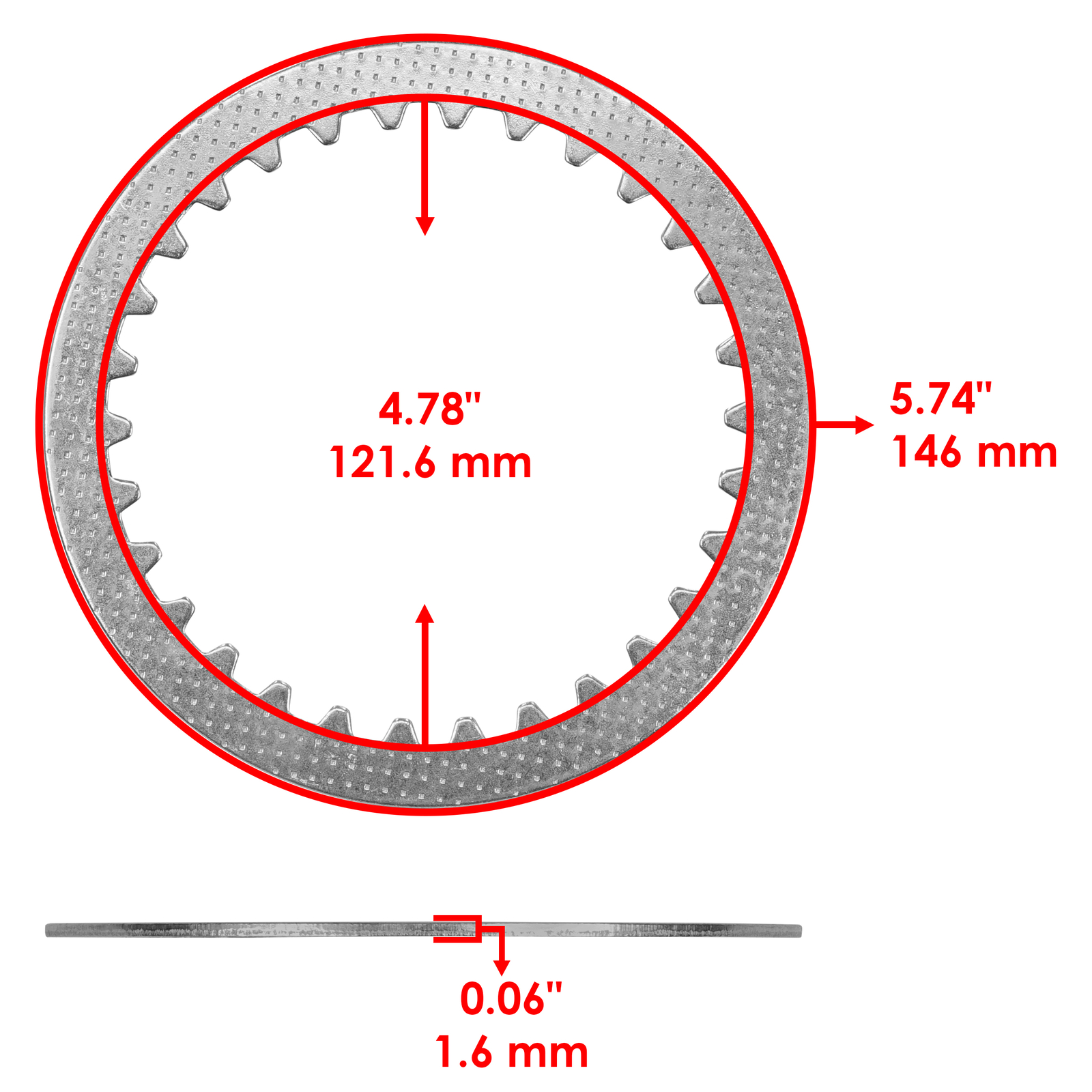 Caltric Clutch Friction and Steel Plates for Suzuki RM250 1996-2005