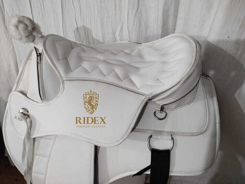Synthetic Treeless Bareback Extra Panel Horse Tack Saddle.