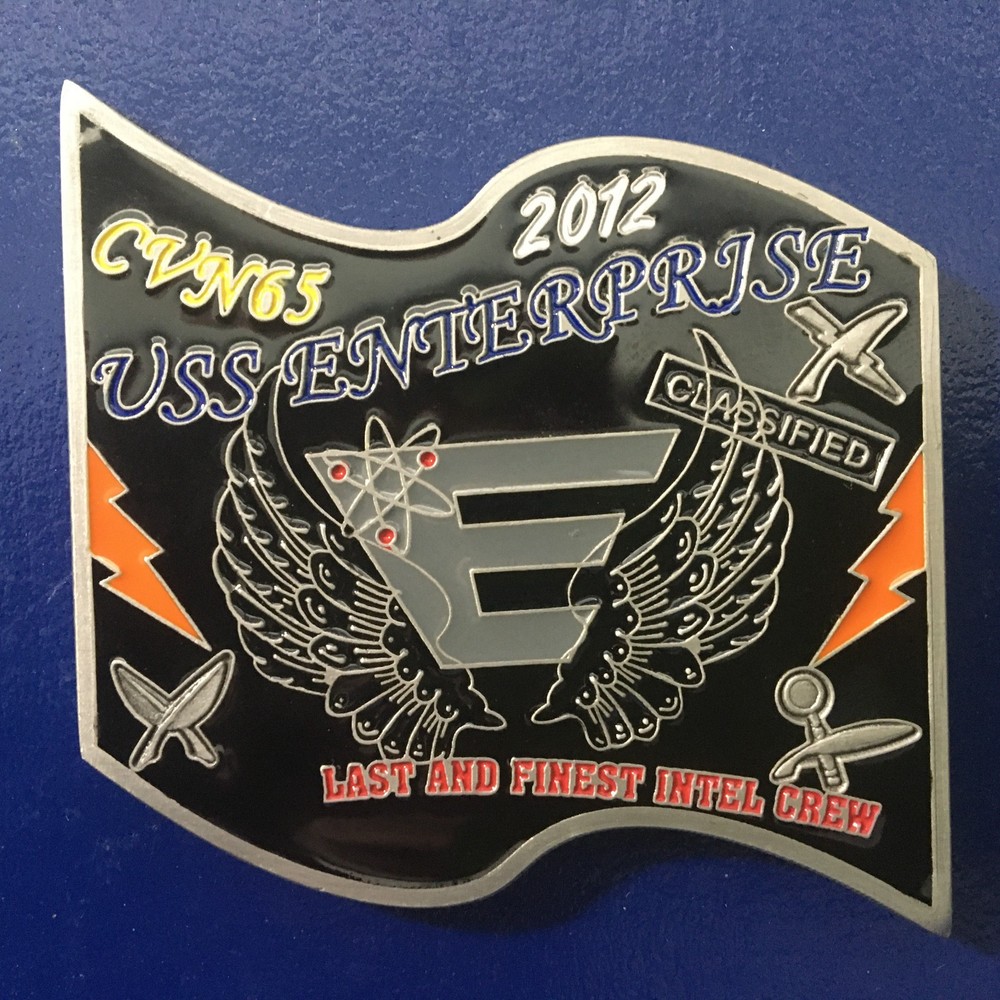 CHALLENGE COIN - USS Enterprise CVN-65 ~ Intel ~ Final Deployment 2012 MINT