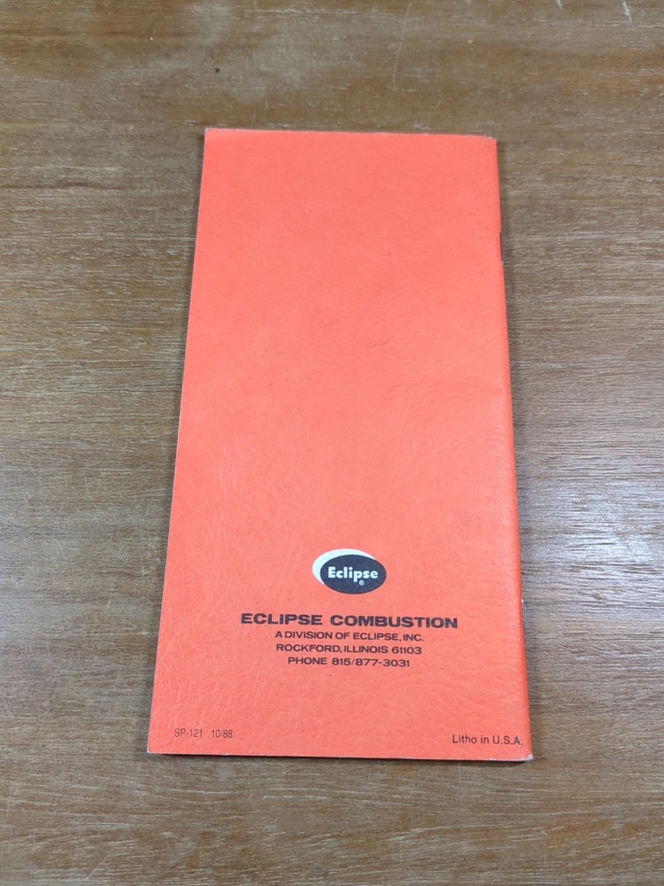 Vintage Eclipse Combustion Pocket Engineering Guide 1971