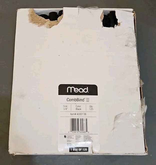 Mead CombBind 3/4" Binding Spines 4000136 - 125 Pcs