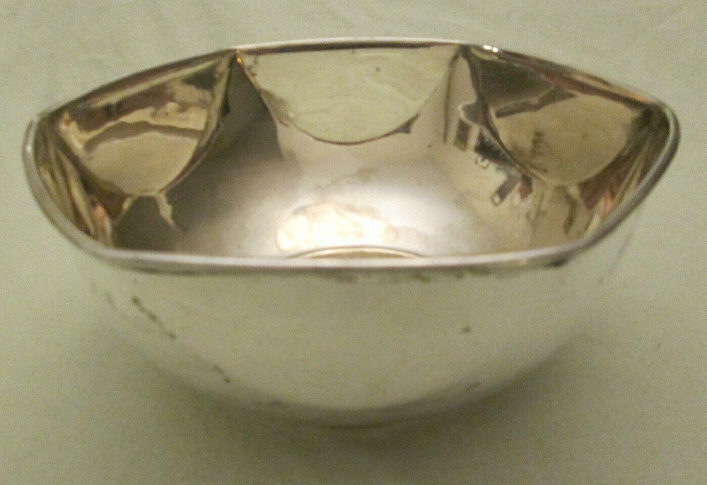 Vintage International Silver Co. Hexagon Bowl - Silver Plate - India - 8"
