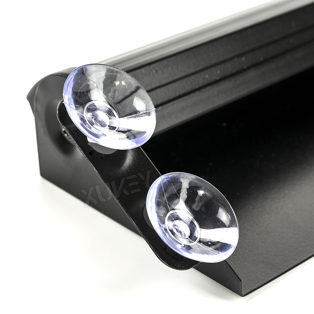 White Amber 8LED Windshield Strobe Light Bar Interior Flash Emergency Warning