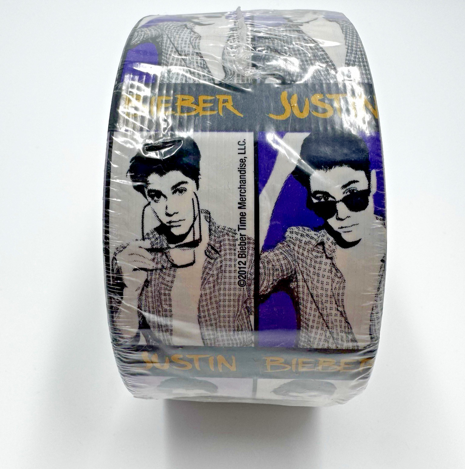 Justin Bieber 2012 Duck Tape Duct Craft Tape Wide Pop Star 1.88" x 10 yds USA