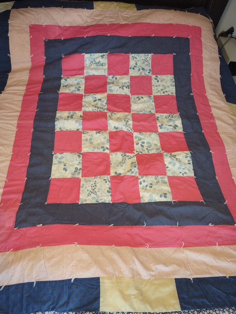 Checkerboard Center Patchwork Quilt