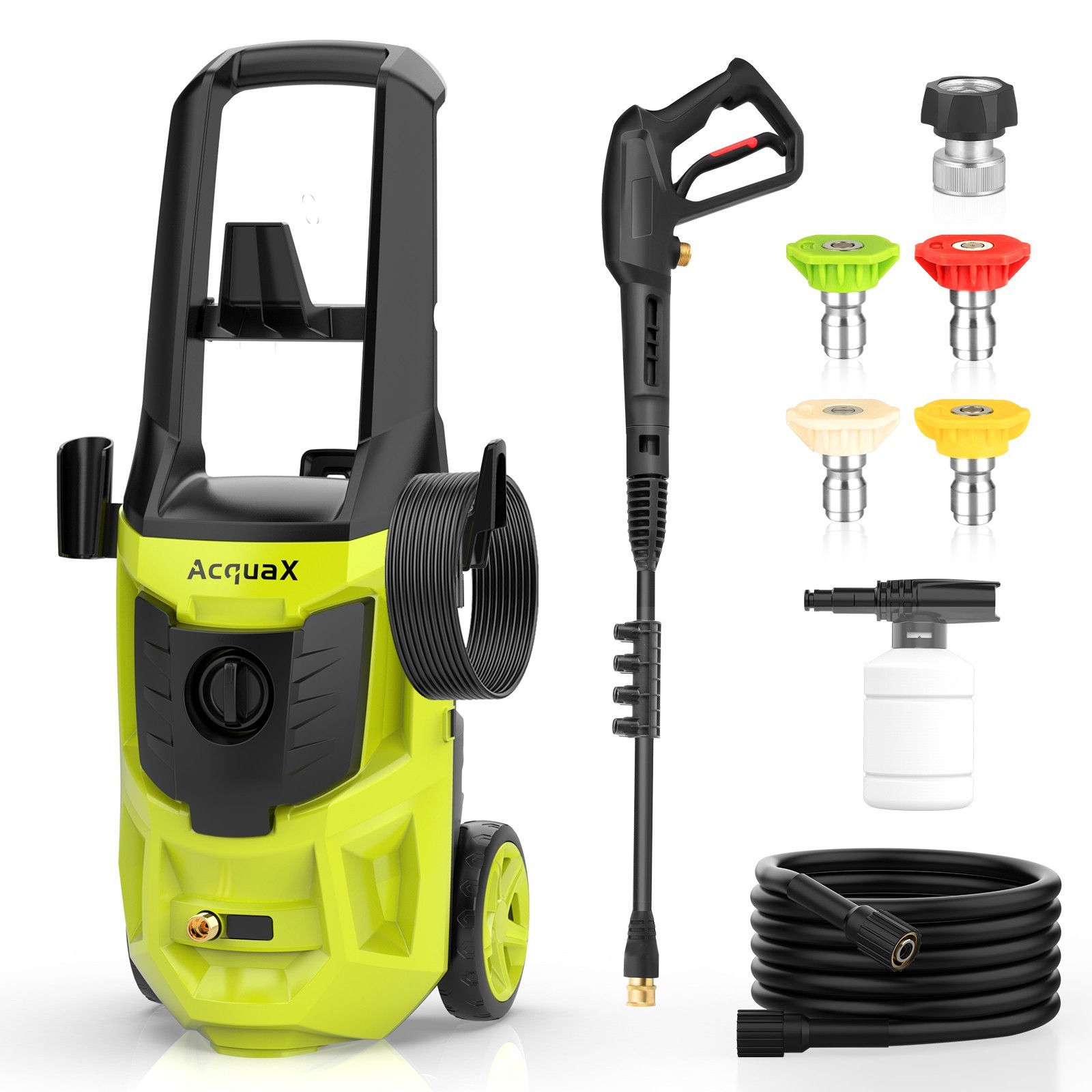 Electric Pressure Washer 4800PSI Max 4.0 GPM Power Washer Cleaning Machine Green