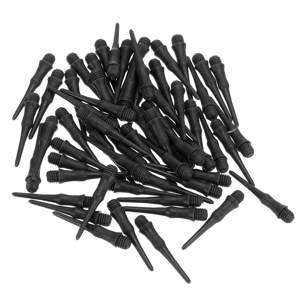 90Pcs 2BA Thread Plastic Soft Dart Tips Replacement Dart Accessories, Black