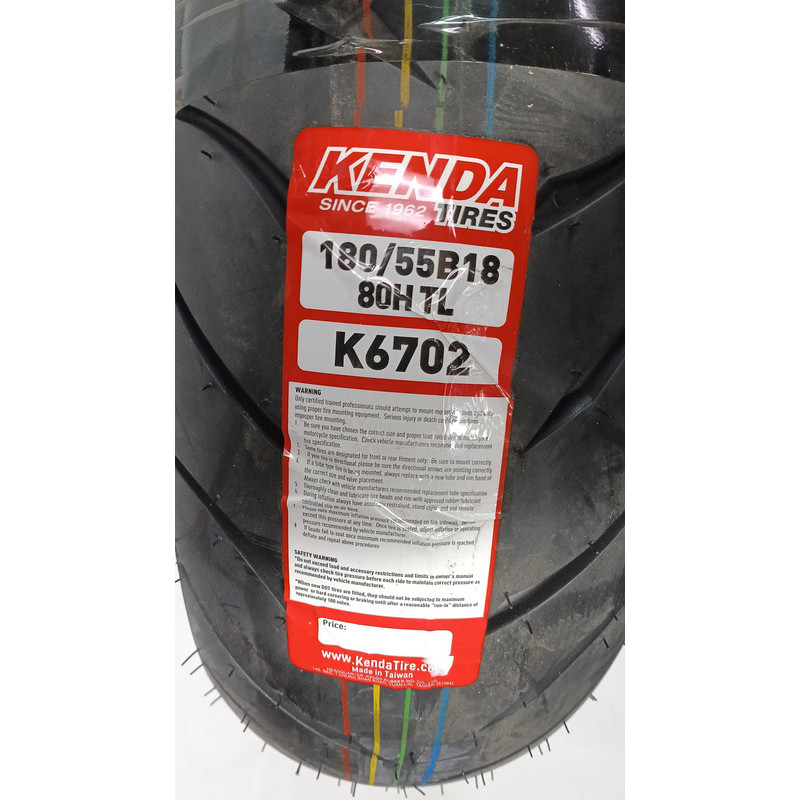 Kenda K6702 Cataclysm 180/55B18 Rear Cruiser Tire Dual Compound 6-Ply Tubeless