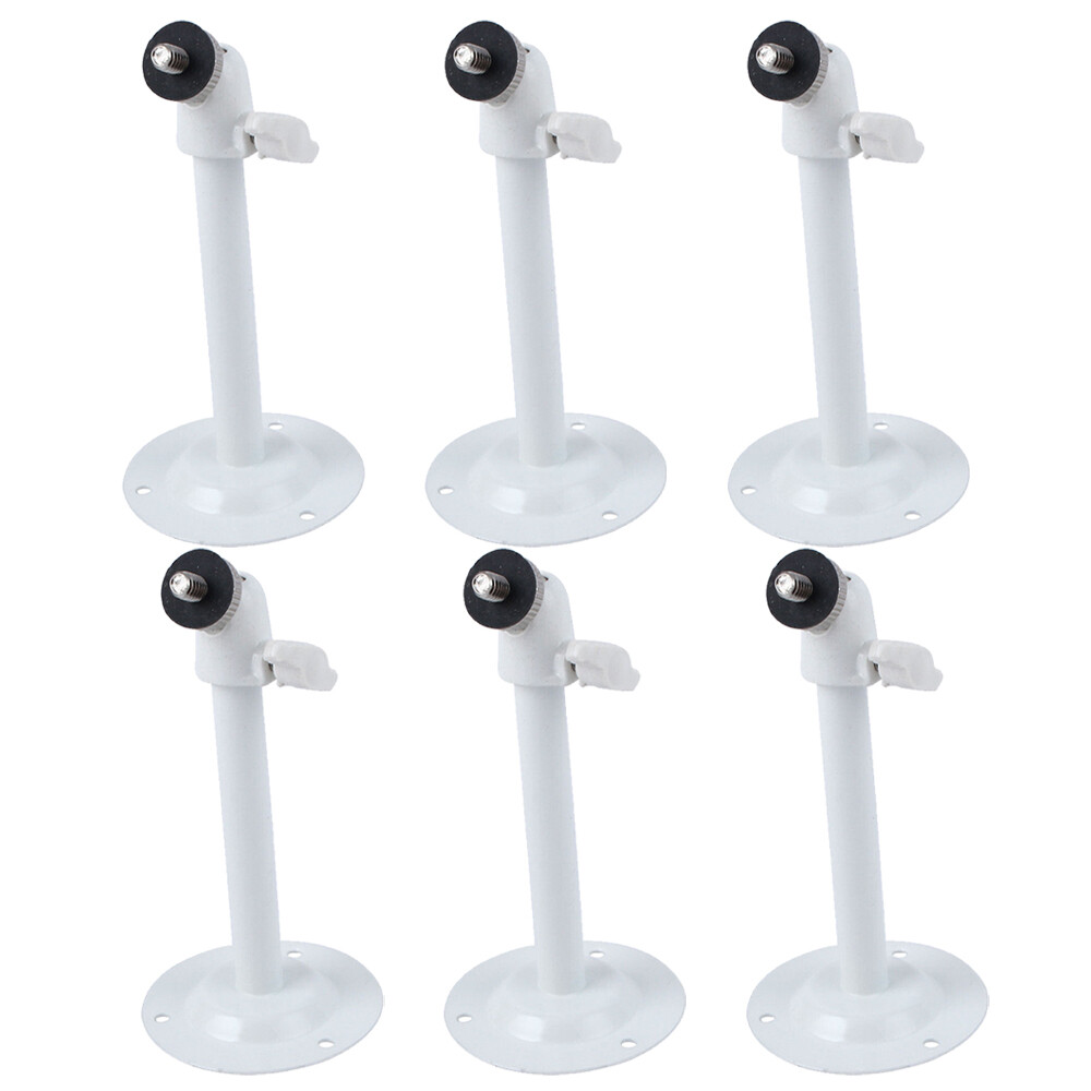 6PC White Metal Wall Ceiling Mount Bracket Stand for CCTV Security Camera