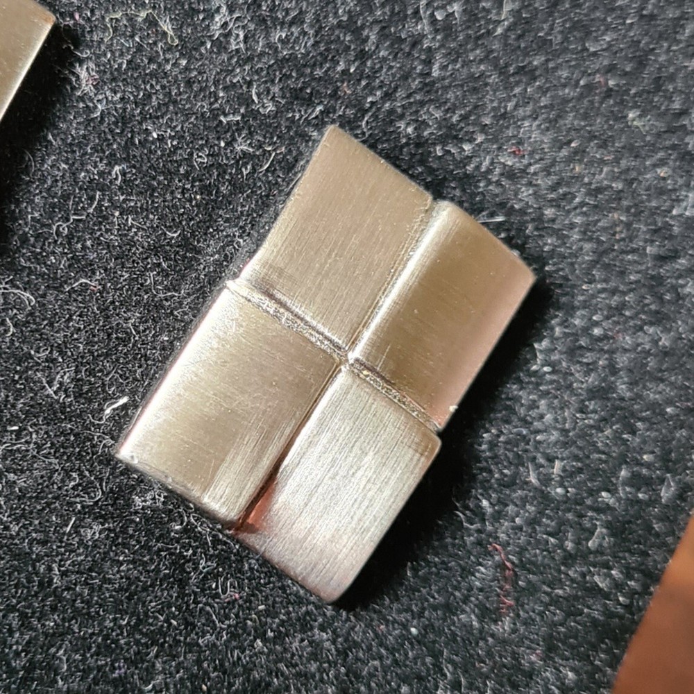 Next Cufflinks, angled brushed steel, boxed