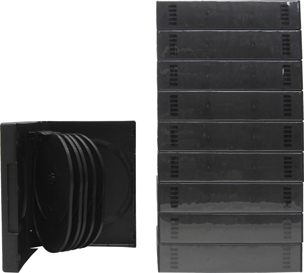 (10) DV12R39BK 12 Capacity DVD Cases Multi Box Set Replacements Empty Disc 39MM
