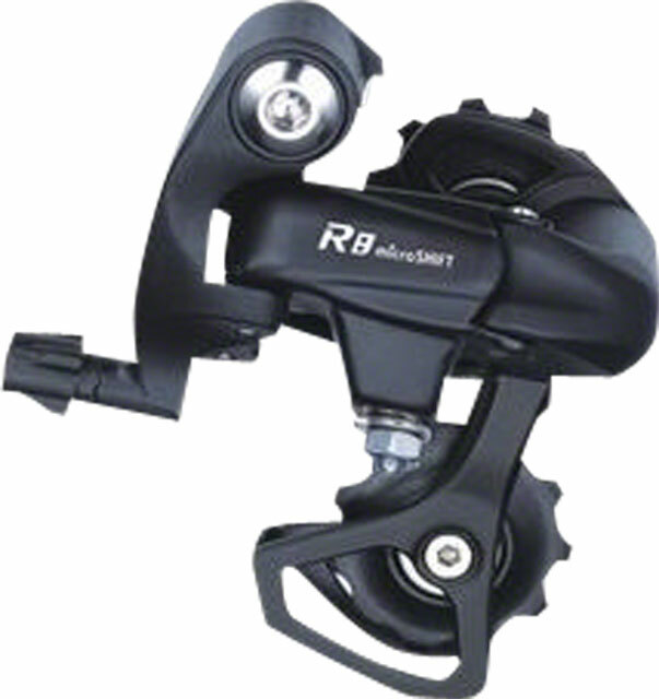 microSHIFT R8 Rear Derailleur - 8/9 Speed Short Cage Black
