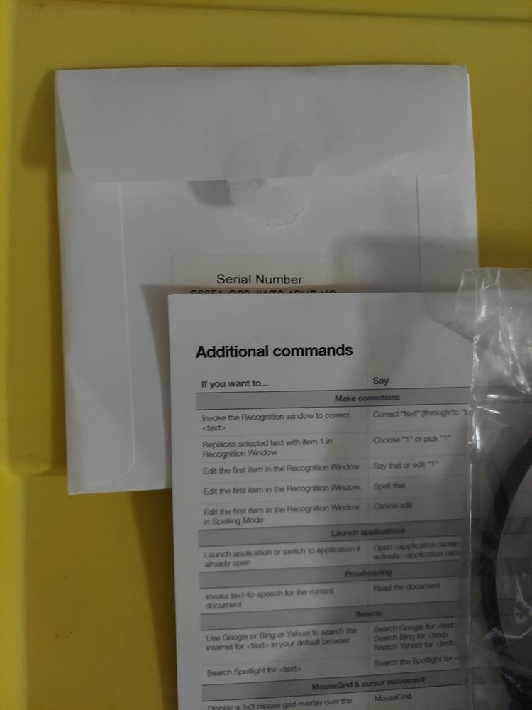 NUANCE DRAGON DICTATE FOR MAC SPEECH RECOGNITION SOFTWARE SET VERSION 4 USED