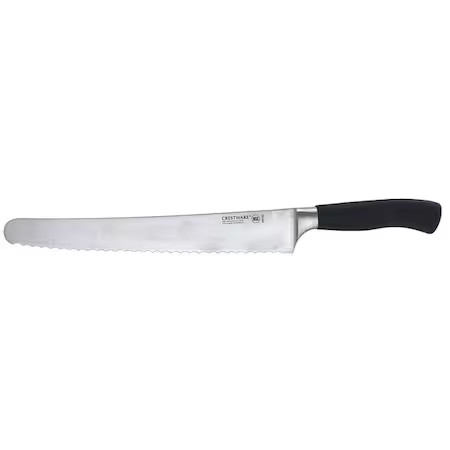 Crestware Kn122 Bread Knife, Serrated, 10 In. L, Black