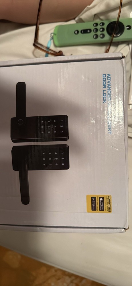 Bluetooth Smart Door Lock Fingerprint Unlock Passcode App Compatible Black