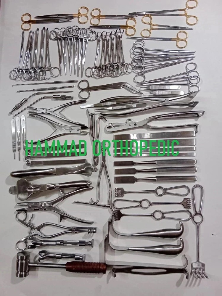 Orthopedic Basic Major 74 Pcs Set Surgical Instruments Kit Premium Steel