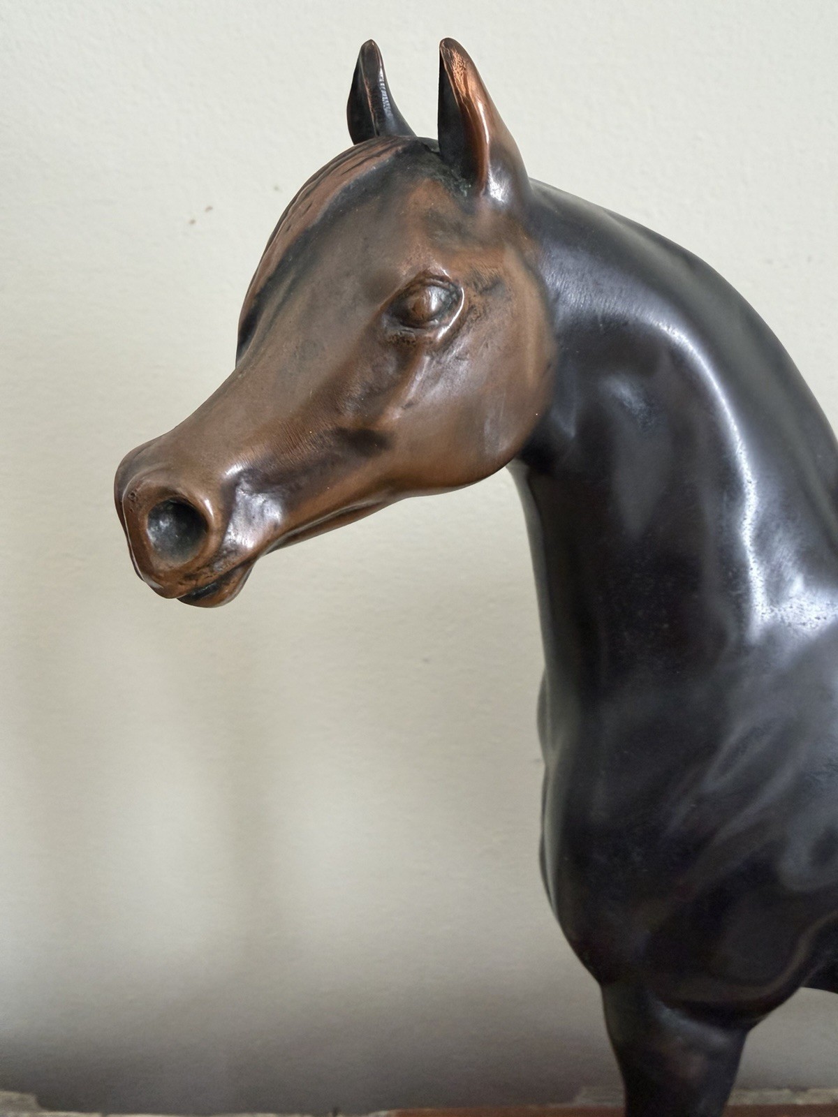 Gladys Brown Edwards (?) Champion Arabian Horse Bronze Sculpture Dressage Trophy